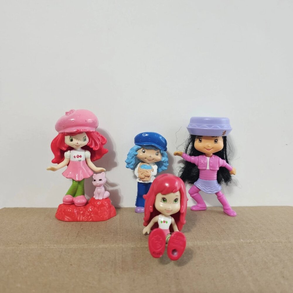 Strawberry Shortcake Figure Dolls Cake Topper Lot Of 4 Bundle